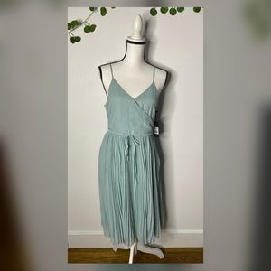 Black Label Women's Spaghetti Strap Pleated Dress